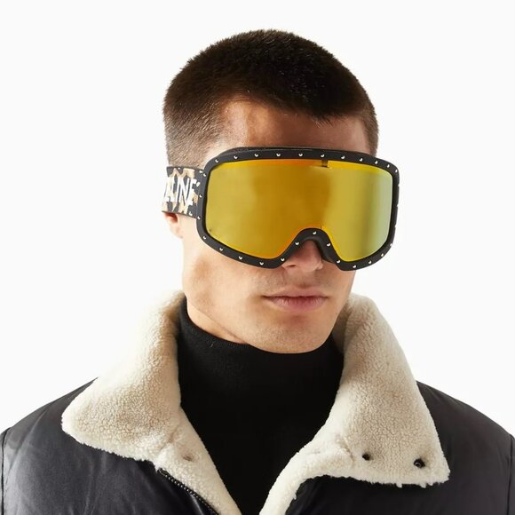 Celine CL40196U SKI MASK Men 99C Animal Gold Mirror NEW AUTHENTIC - Picture 12 of 14